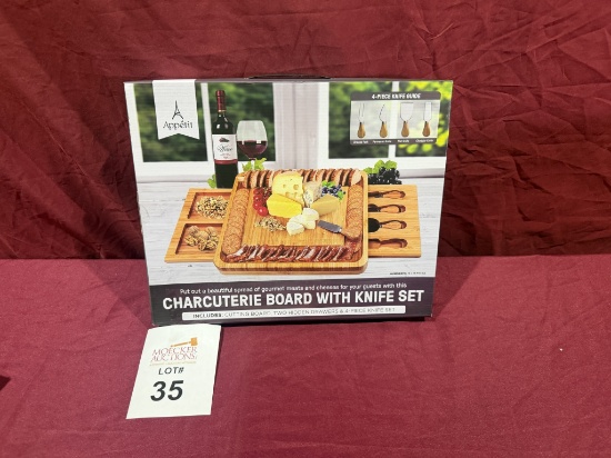 APPETIT CHARCUTERIE BOARD W/KNIFE SET (NEW)