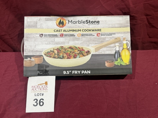 MARBLESTONE 9.5" CAST ALUMINUM COOKWARE FRY PAN (NEW)