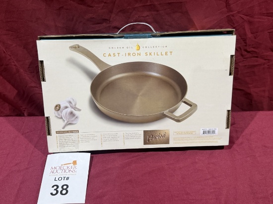PARINI COOKWARE 10" CAST-IRON SKILLET (NEW)