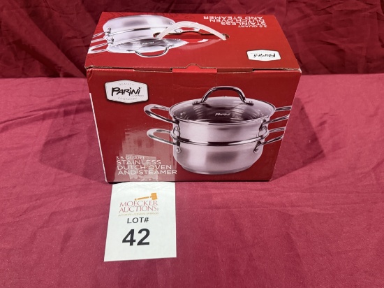 Parini Cookware 3.5 Qt Stainless Dutch Oven (New)