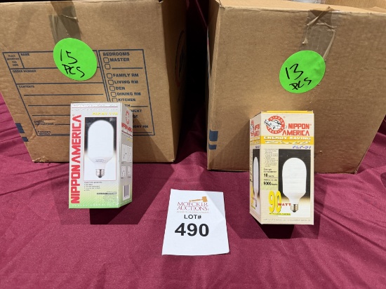 BOXES OF ASSORTED LIGHT BULBS (NEW)