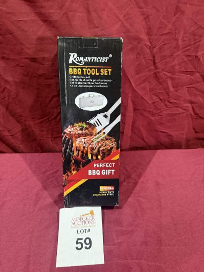 ROMANTICIST STAINLESS STEEL BBQ TOOL SET (NEW)