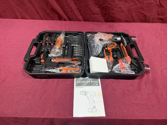 WOODCREST&MAPLE CORDLESS DRILL SET (NEW)