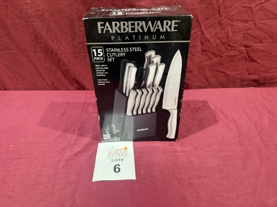 FARBERWARE PLATINUM 15 PC CUTLERY SET (NEW)