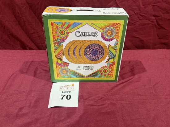Carlos Santana 4 Pc Dinner Plates (New)