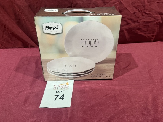 PARINI COOKWARE 4 PC 10" PLATE SET (NEW)