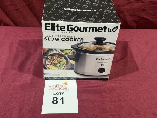 ELITE GOURMET 1.5 QT SLOW COOKER (NEW)