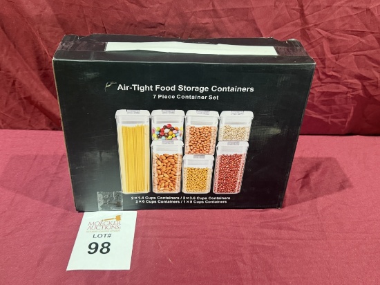 AIR-TIGHT FOOD STORAGE CONTAINERS 7 PC SET (NEW)