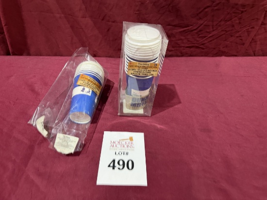 LOT CONSISTING OF (2) PAPER CUPS WITH TRAVEL LIDS