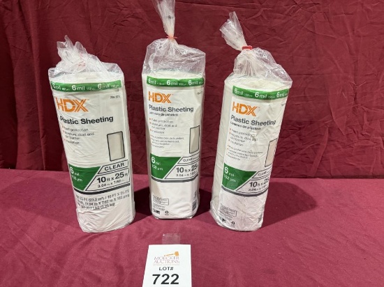 Rolls Of Hdx Plastic Sheeting 10' X 25' 6 Mil