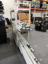 ALUMINUM UTILITY CART WITH CONTENTS