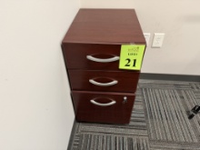 3-DRAWER WOOD STORAGE CABINET