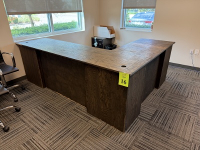 L-Shaped Wood Desk