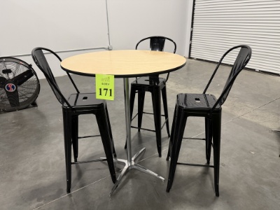 High Top Table With (3) Chairs