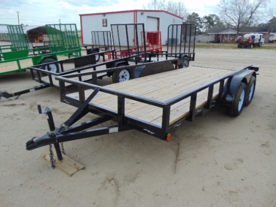 2019 TLU16 VIN:4UMTU1628KM000230 6'4''X16' TRAILER W/ LOADING RAMPS, 7000LB