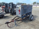 LINCOLN WELDER SAE 400 STICK WELDER ON TOP SINGLE AXLE TRAILOR, POWERED BY