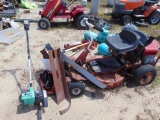 SNAPPER RIDING LAWN MOWER, 32'' CUT, (NON RUNNER, PARTS), WITH WEED EATER E