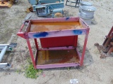 METAL TOOL CART WITH CRAFTSMAN TOOL BOX