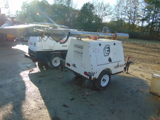 Pull type light plant, Yanmar diesel, Hours: 7631