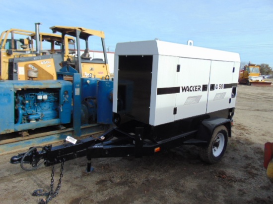Wacker G50 gen set, pull type (HR 516), 60 Hz, 50 kw generator, 41151 3 pha