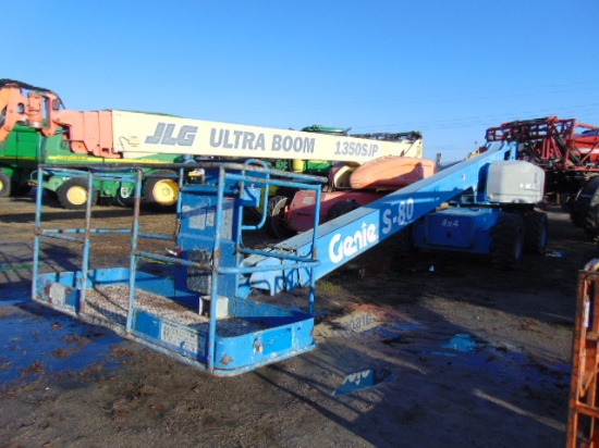 Genie Model S80 4x4 manlift s/n S8004-3815 86' Ft working height Hrs 6908.2