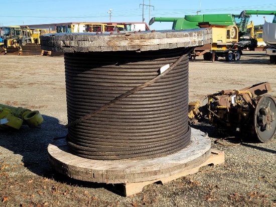 Reel of 3/4'' steel cable