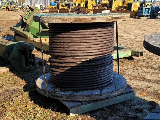 Reel of 3/4'' steel cable