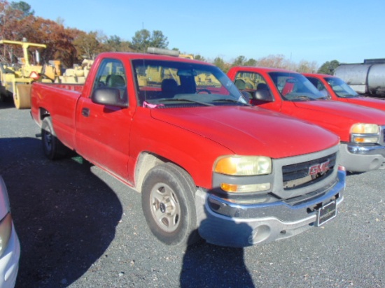 2004 GMC 1500 VIN:1GTEC14X94Z343885 Reg cab pickup, 4.3L engine, A/T, cloth