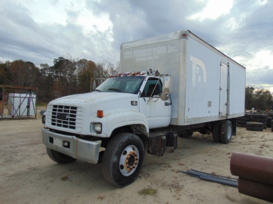 1999 CHEVROLET C7500 VIN:1GBM7H1C7XJ107799 box truck, CAT 3126 diesel, A/T,