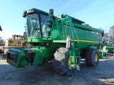 John Deere 9670 STS bullet rotor combine, 4x4, closed A/C, green star harve