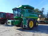 John Deere 9650 STS combine, closed A/C cab, 4x4, dually tires on front, in