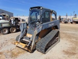 2011 John Deere 333D Skid Steer, Closed A/C cab, Aux Outlets, High Flow 17.