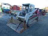 Takeuchi TL150 skid steer, open cab, 17.5'' rubber tracks, 75'' 4&1 bucket,