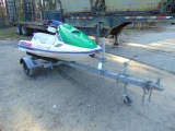 Sea Doo Bombardier jet ski with EZ loader single axle trailer