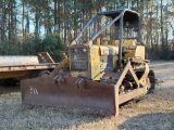 John Deere 450B dozer, 4 post canopy, rops, 96'' tilt fixed push blade, SN: