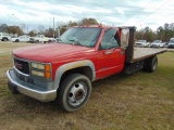 1998 GMC 3500HD VIN:1GDKC34J6WF069099 Single axle flat bed, 7,4L diesel, 5s
