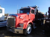 KENWORTH T800 VIN:JG11801 T800 T/A Dump Truck, 15' Metal Body Roll Tarp, De