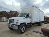 1999 CHEVROLET C7500 VIN:1GBM7H1C7XJ107799 box truck, CAT 3126 diesel, A/T,