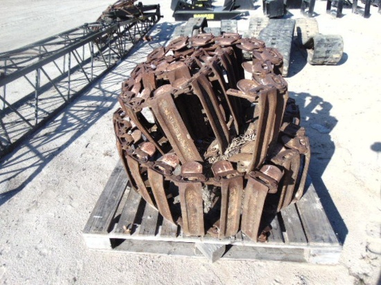 (2) skid steer rubber tires steel tracks att
