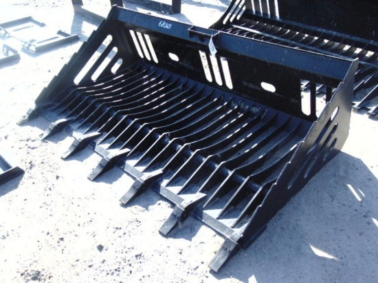 72'' skid steer rock bucket