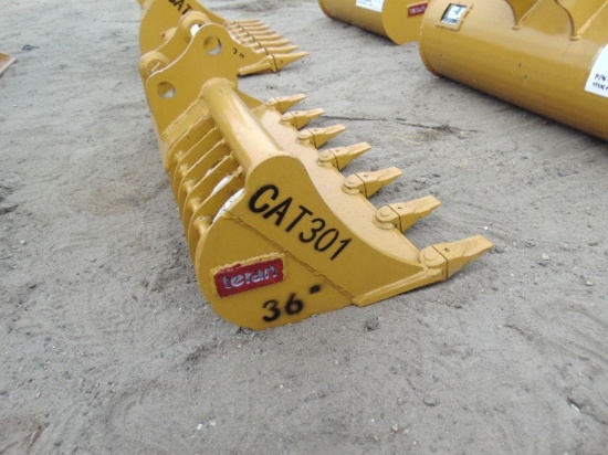 New Teran Skeleton Clean-Up Bucket'' for CAT 301 with 7HD Tips30MM Pins
