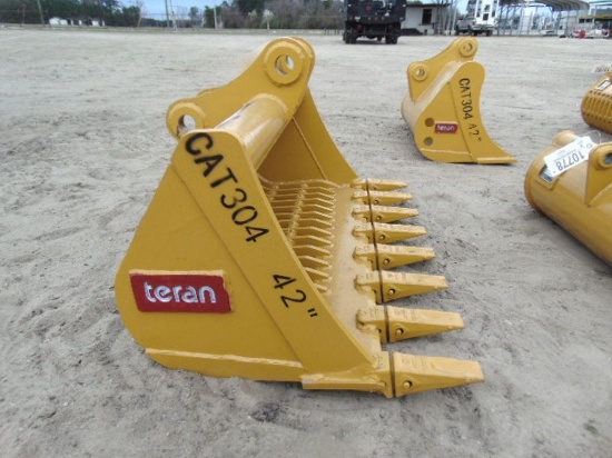 New Teran Skeleton Clean-Up Bucket 42'' for CAT 304 with 8HD TipsPIN40x345