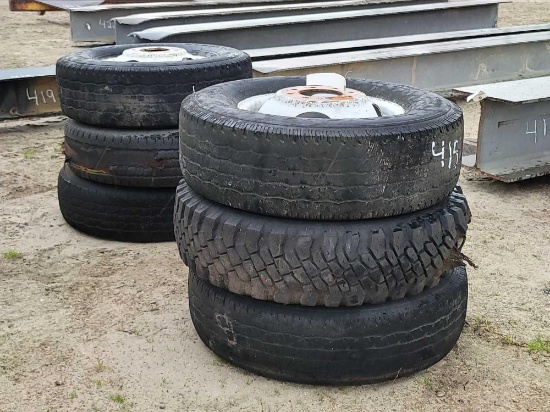 (6) Chevy Dually Rims & Tires