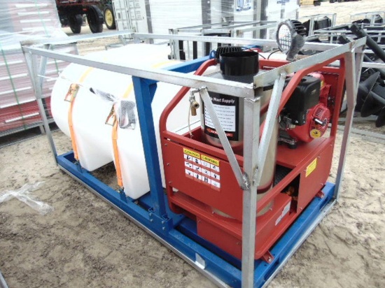 Blue Viper Hot/Cold 4,000 pressure washer with 300 gallon plytank skid mount