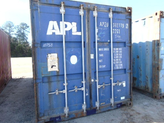 APL 20' Sea Container S/N: APZU 3027792