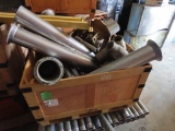 Wooden Storage Box w/ Metal Pipe