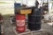 Barrel of Hydraulic Fluid w/Pump, Parts Washer