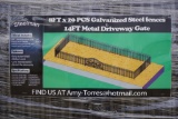 Steelman 8ftx20ft PCS Galvanized Steel Fences & 14ft Metal Driveway Gate (N