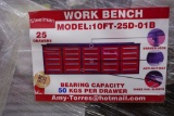 25 Drawer 10ft Work Bench Toolbox (New)