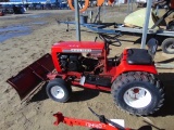 Wheel Horse antique lawn tractor raider10 6spd w/snow plow